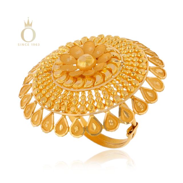 GOLD UMBRELLA LADIES RING - Image 2